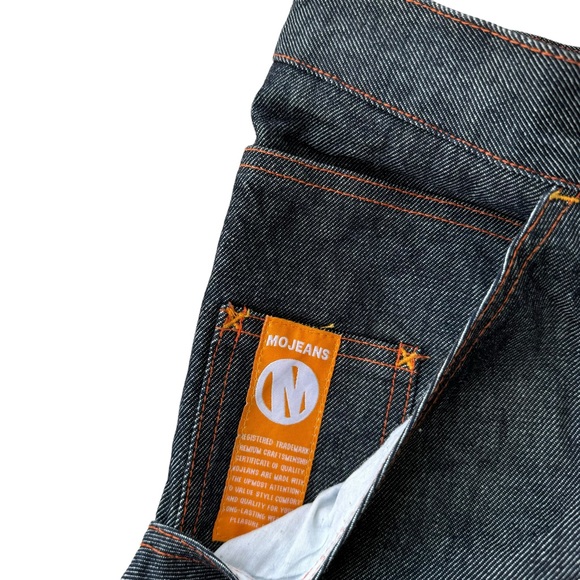 Maurice Malone Vintage MoJo Jeans Baggy Wide Leg Jorts Y2K Jnco Evisu Loose Fit - Picture 3 of 12